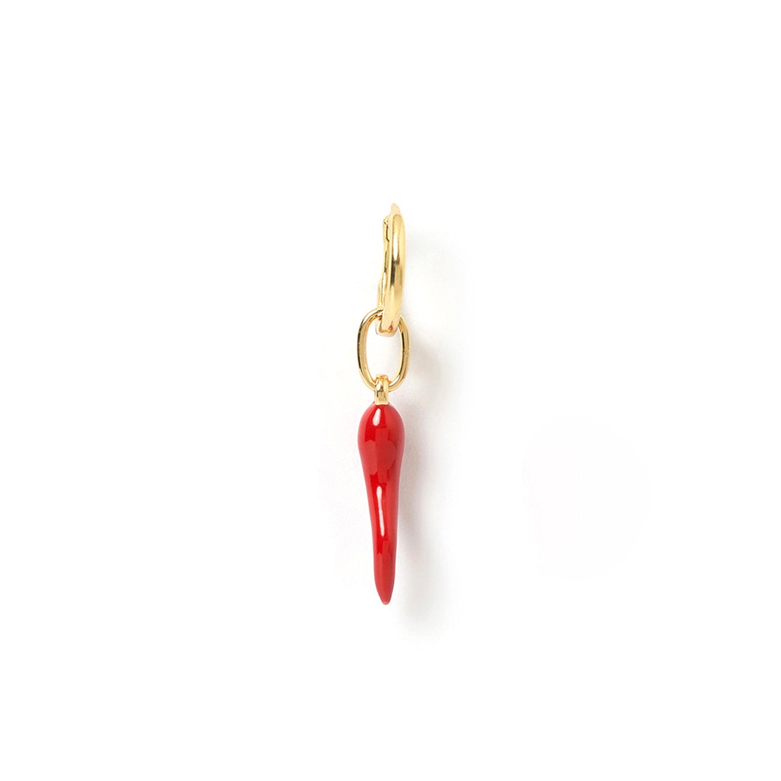 Cornicello Red Single Charm Earring
