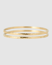 Archie Double Gold Bracelet Stack
