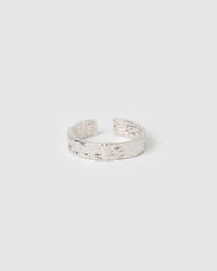Eros Silver Textured Ring - Medium