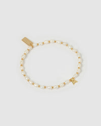 Initial Pearl Bracelet