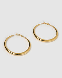 Riley Gold Hoop Earrings - Large