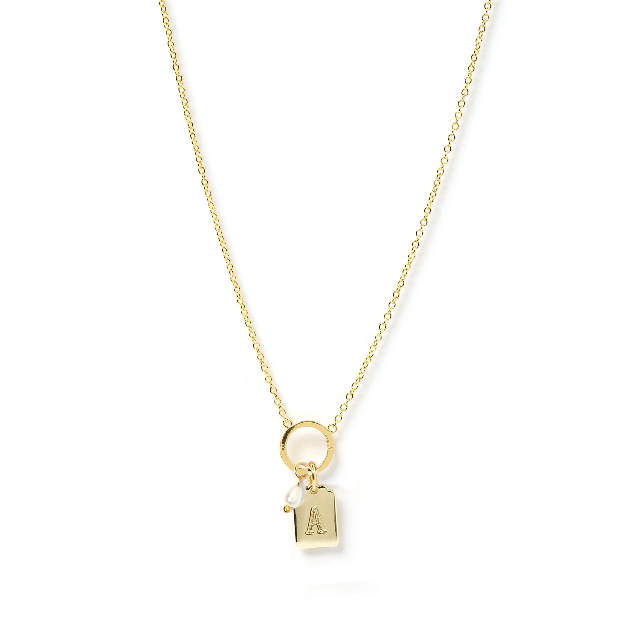 Letter Tag 'O' Charm Necklace