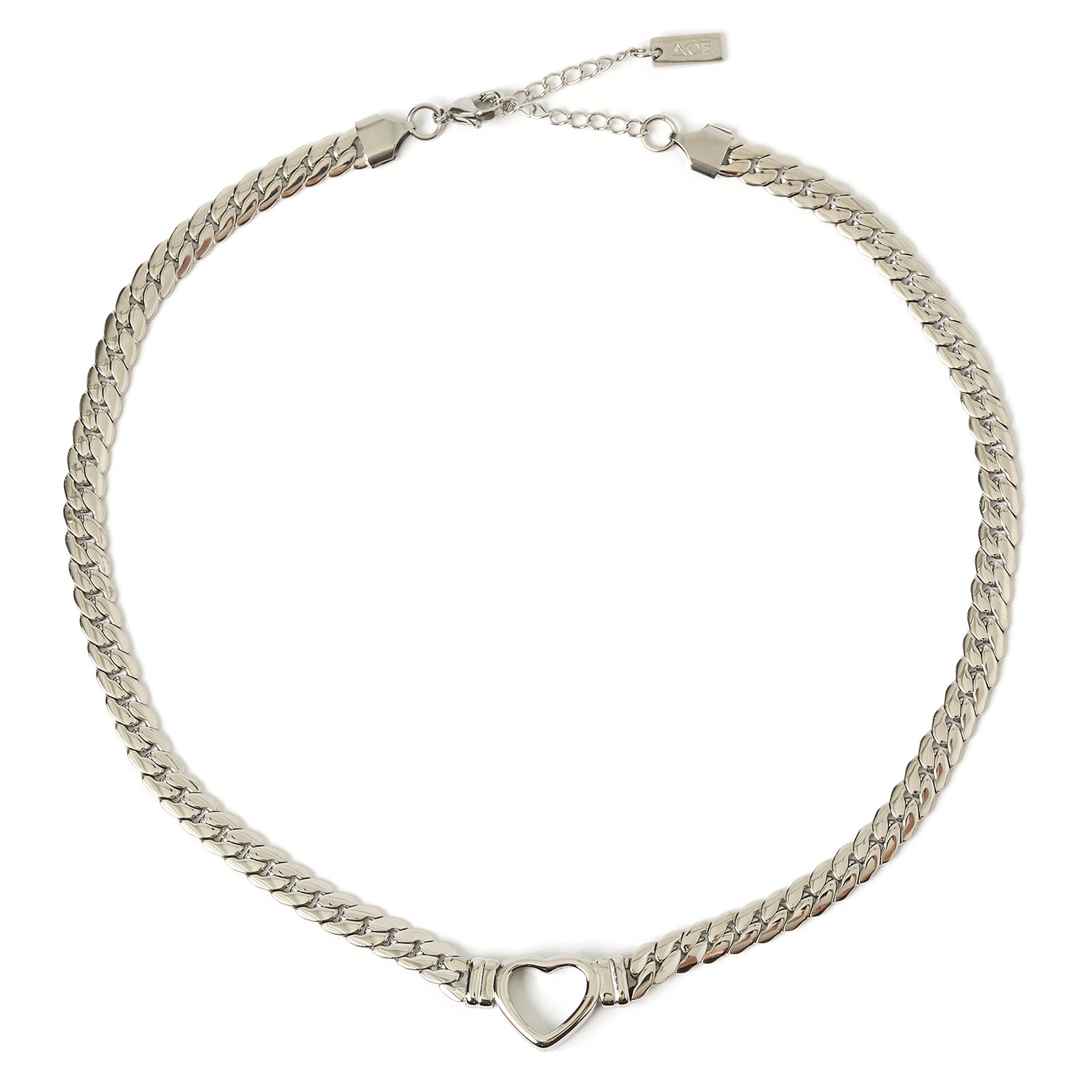 Valentine Heart Necklace - Silver
