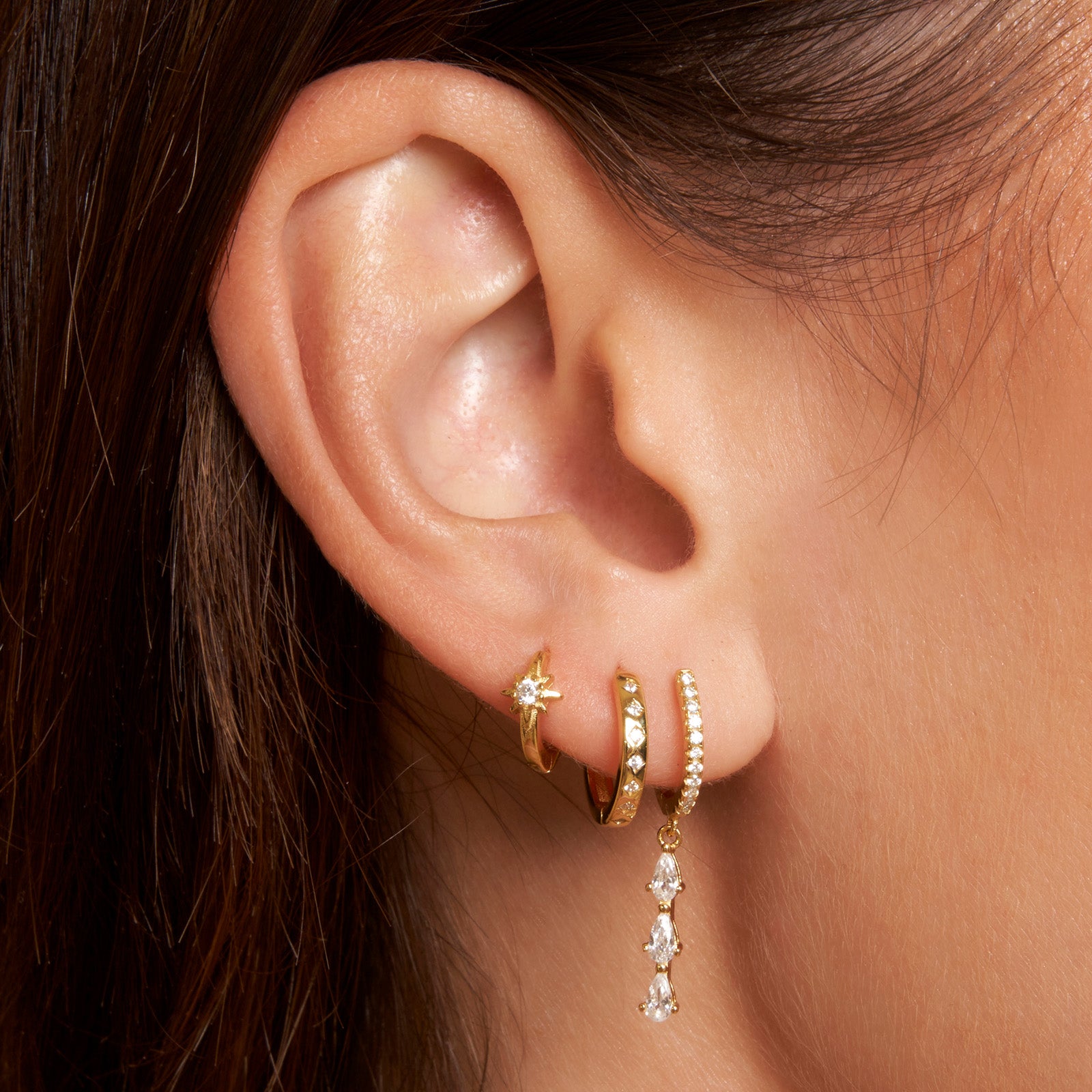 Nova Gold Huggie Earrings