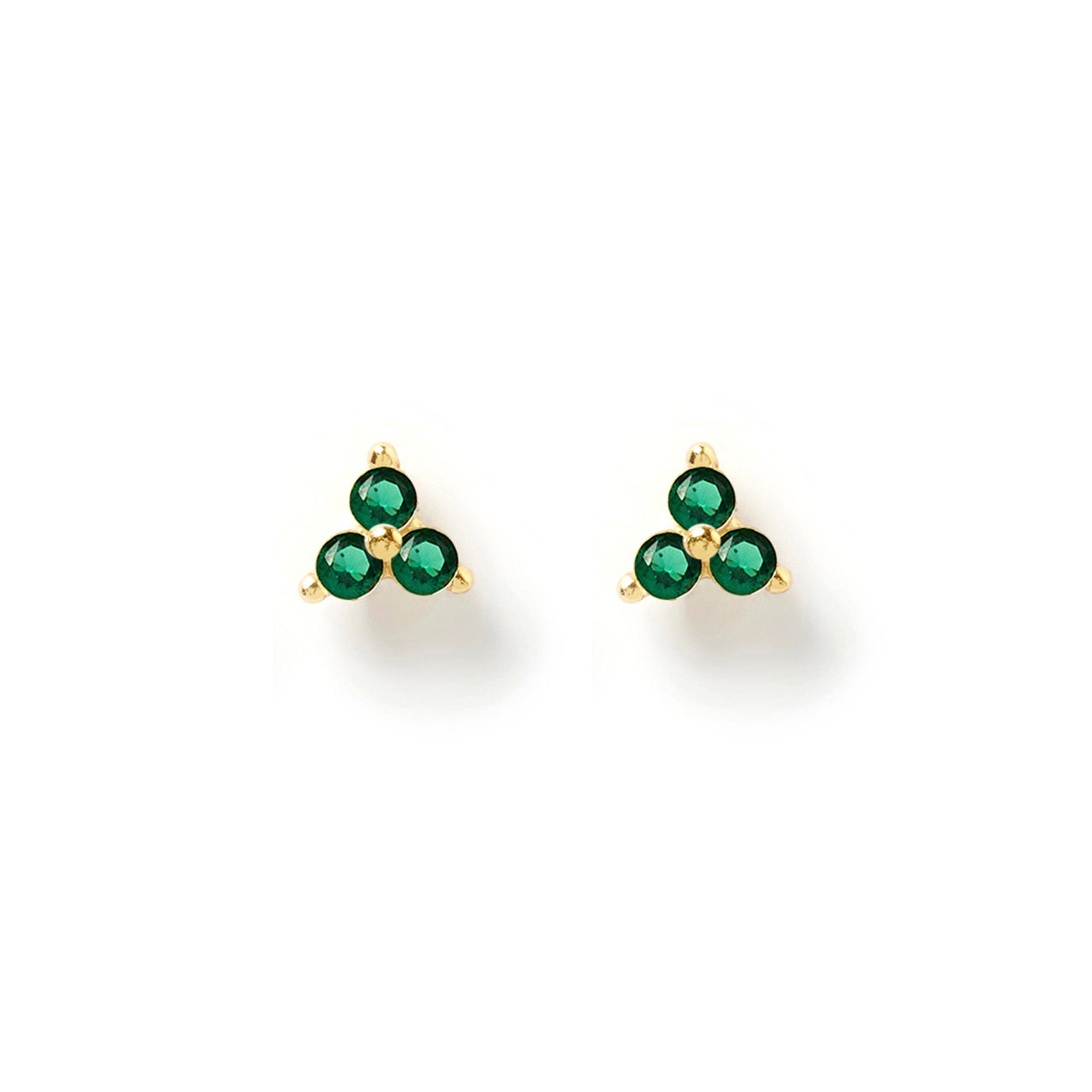 Cassia Stud Earrings - Emerald