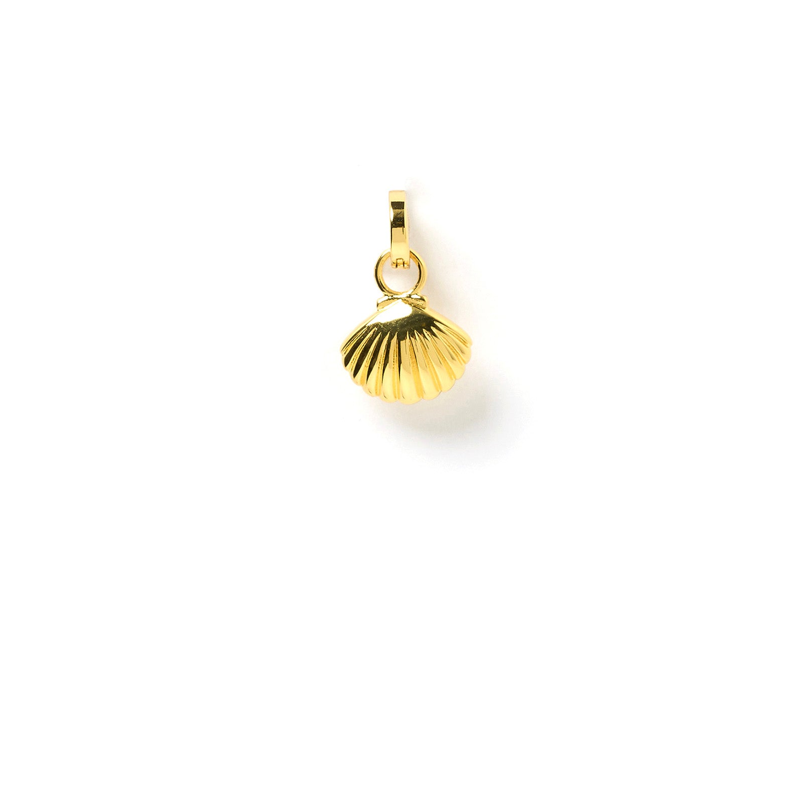 Arms Of Eve Shelli gold clam shell charm, beautifully crafted to add a touch of elegance to any outfit