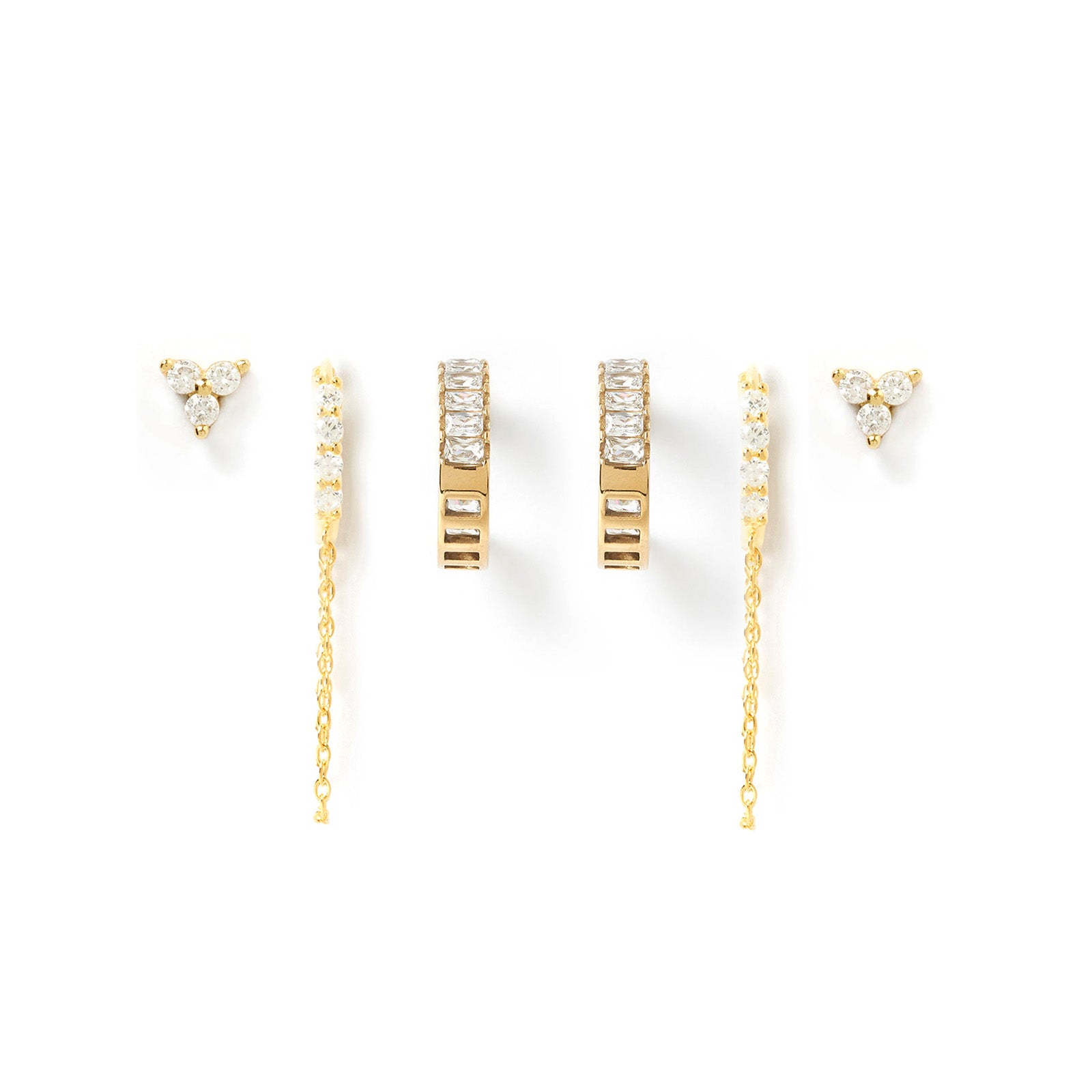 Crystal Earring Stack - Stone
