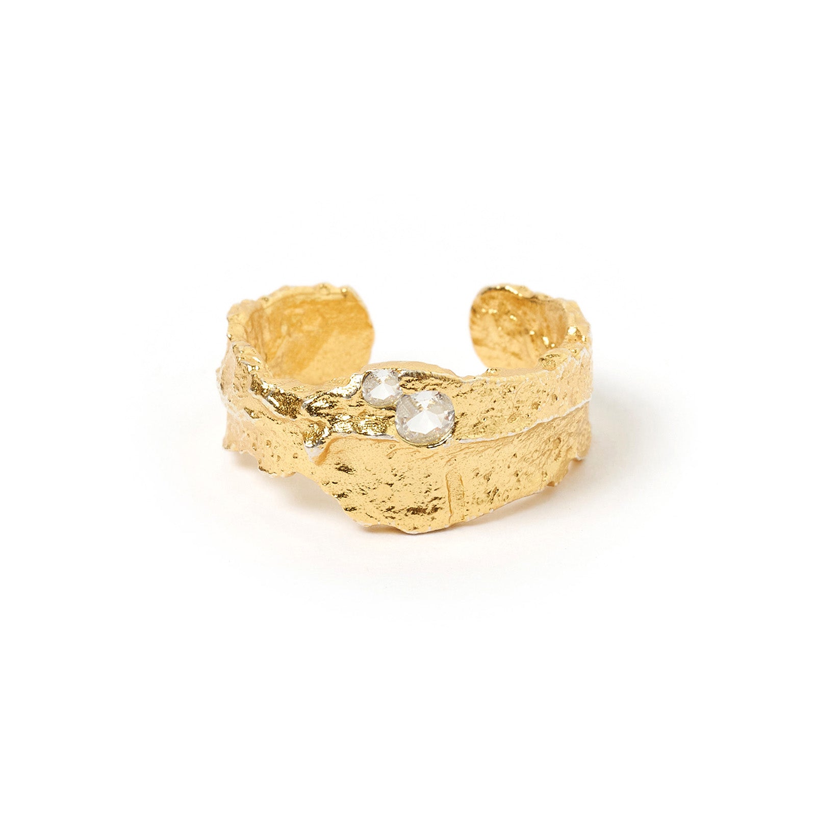 Anya Gold Ring - Clear Quartz