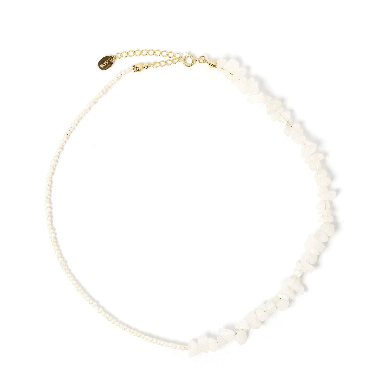 Aaliyah Gemstone Necklace - White Jade