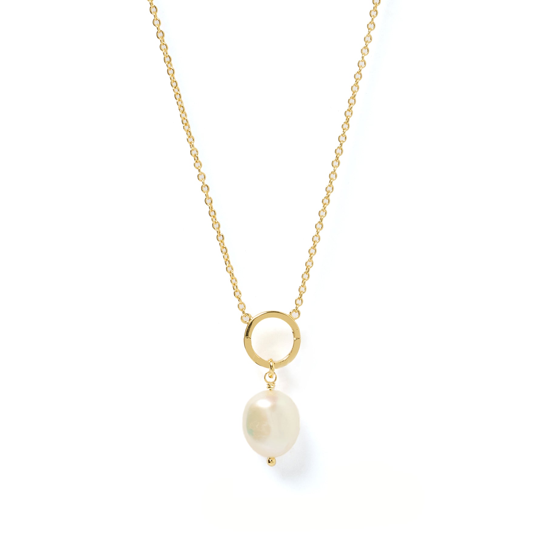 Akira Pearl 'O' Charm Necklace