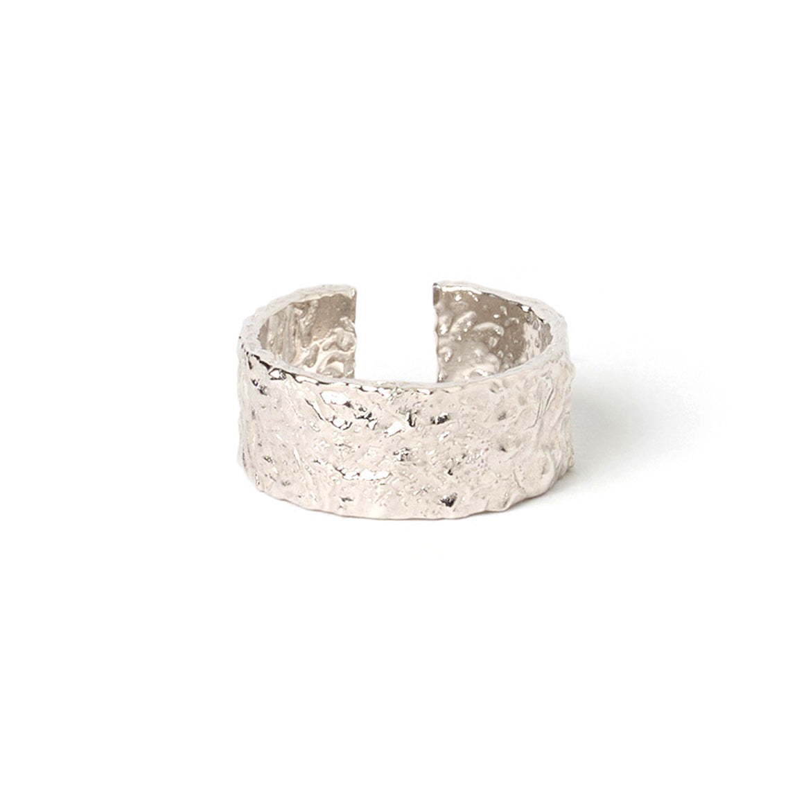 Eros Silver Textured Ring - Large