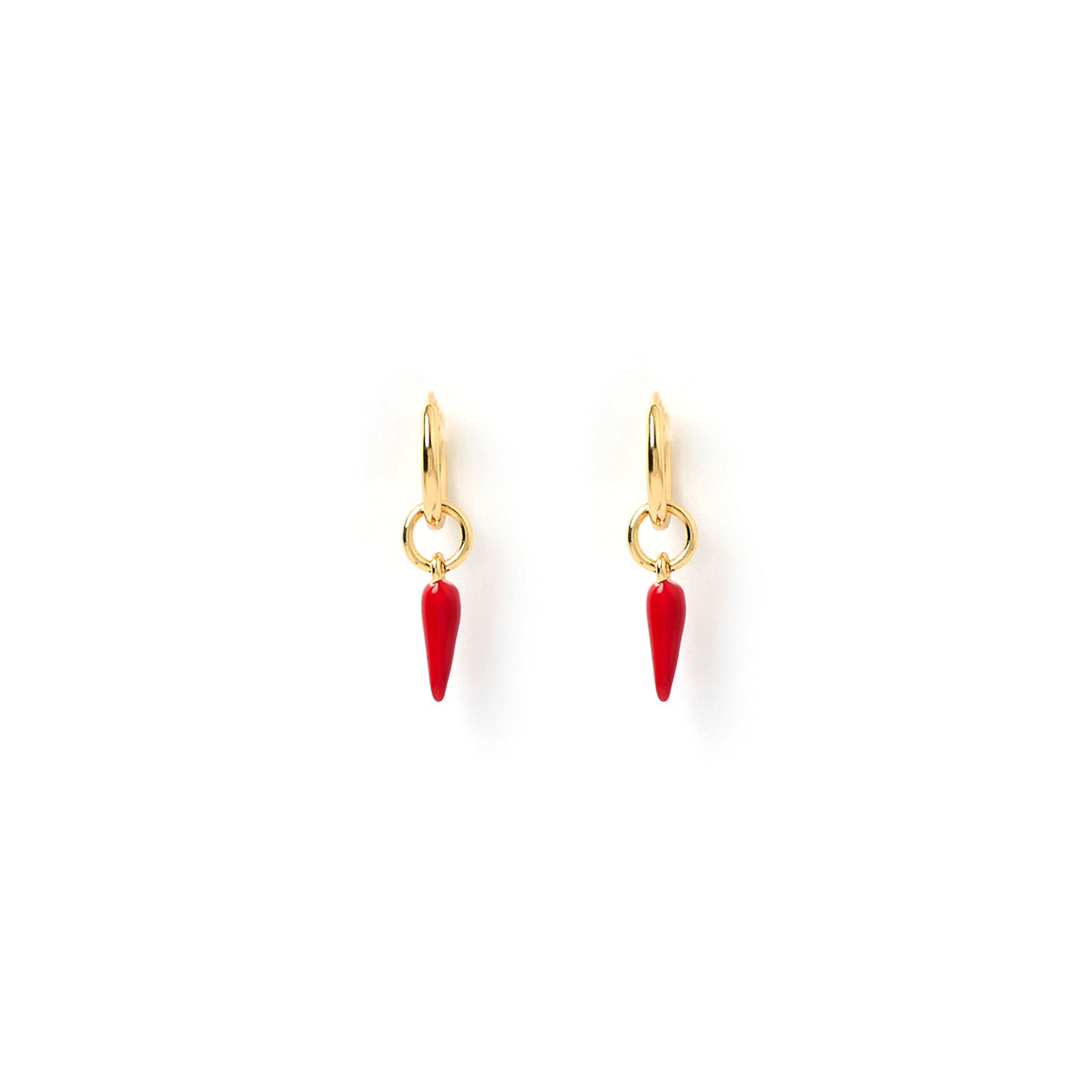 Cornicello Red Charm Earrings - Small
