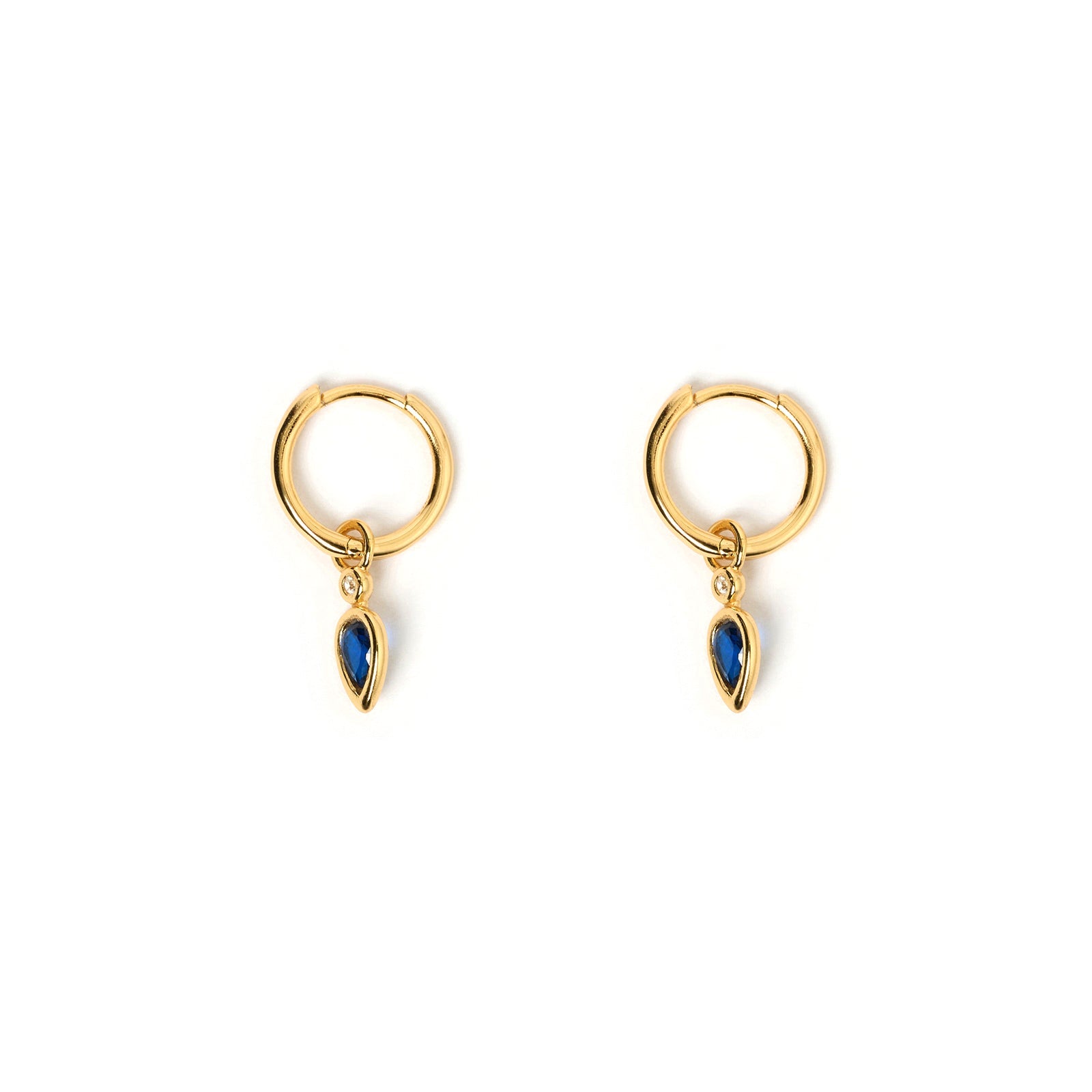 Daisy Gold Earrings - Sapphire