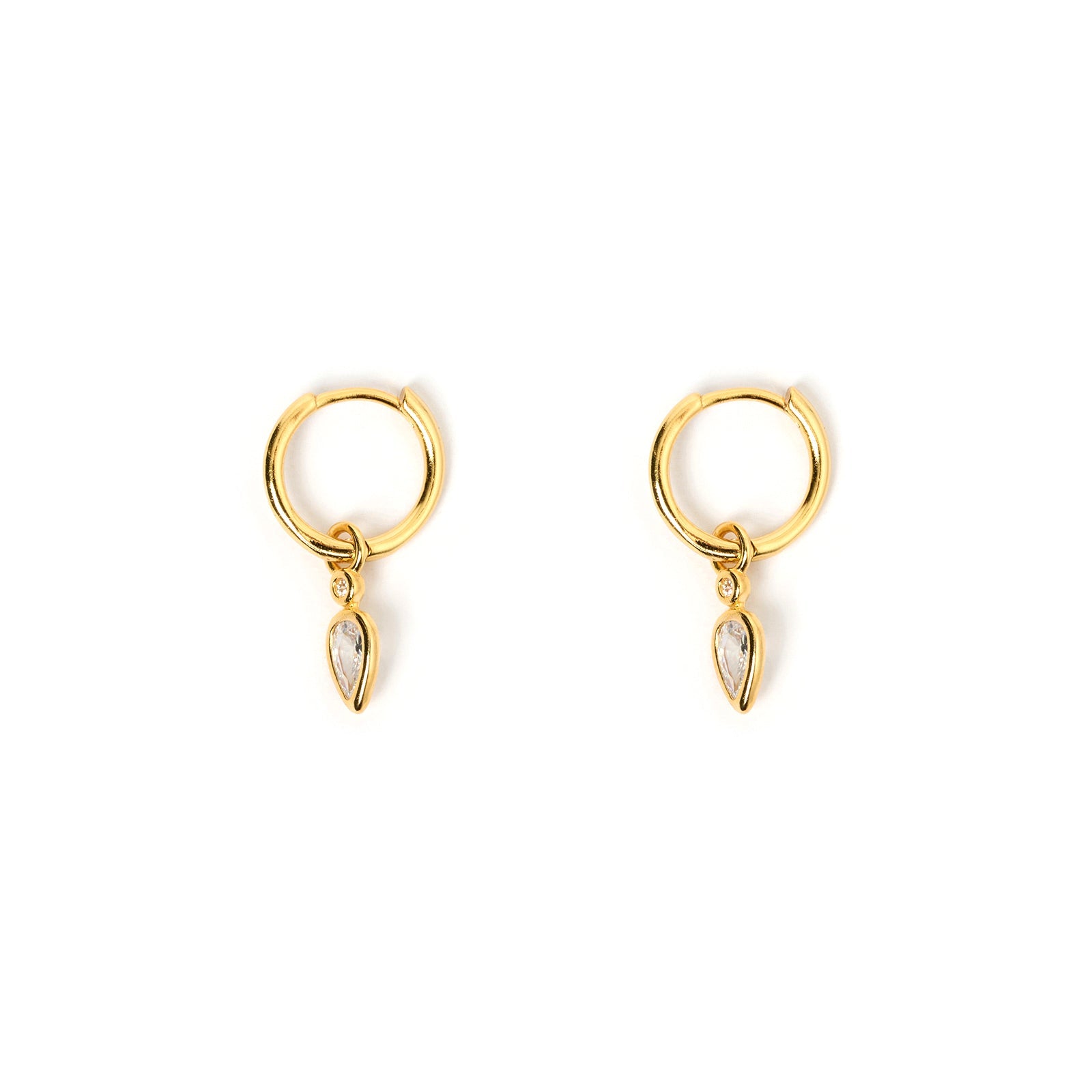 Daisy Gold Earrings - Stone