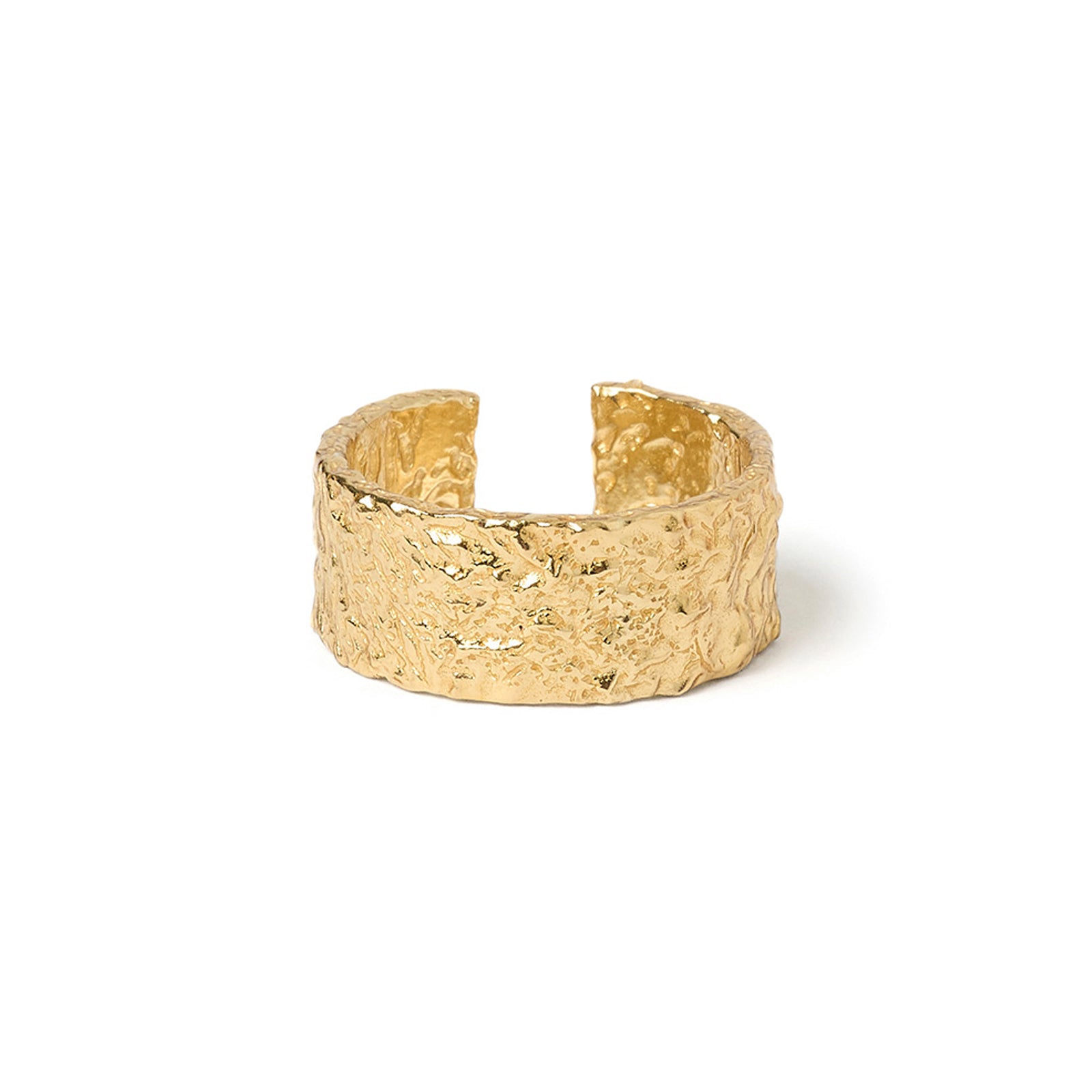 Eros Gold Textured Ring - Large