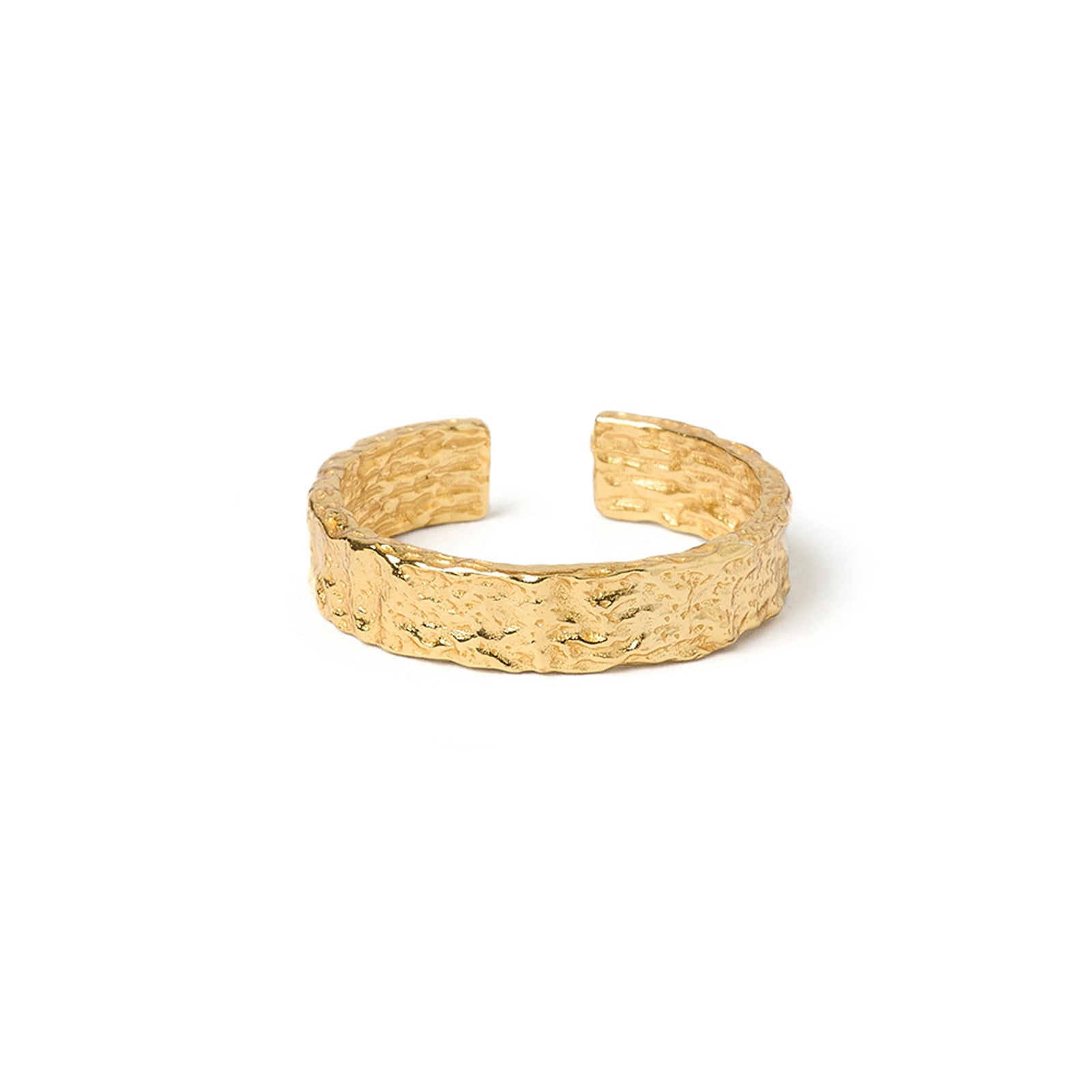 Eros Gold Textured Ring - Medium