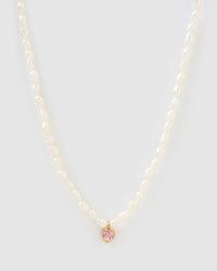 Kiki Pearl Heart Necklace