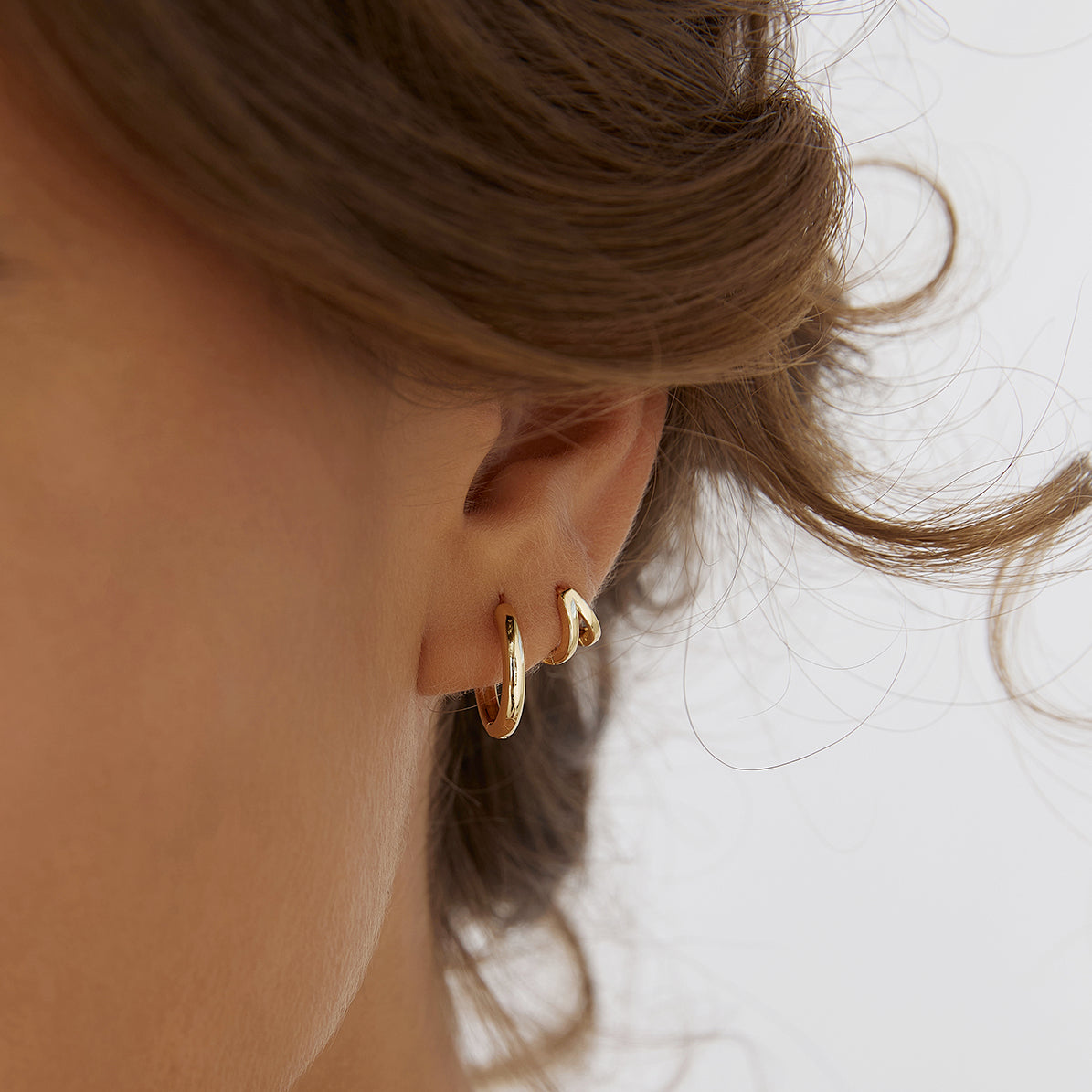 Jett Gold Hoop Earrings