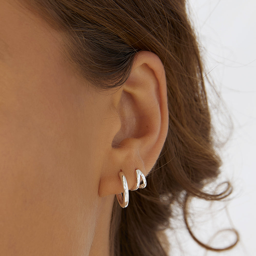 Jeanette Earring Stack - Silver