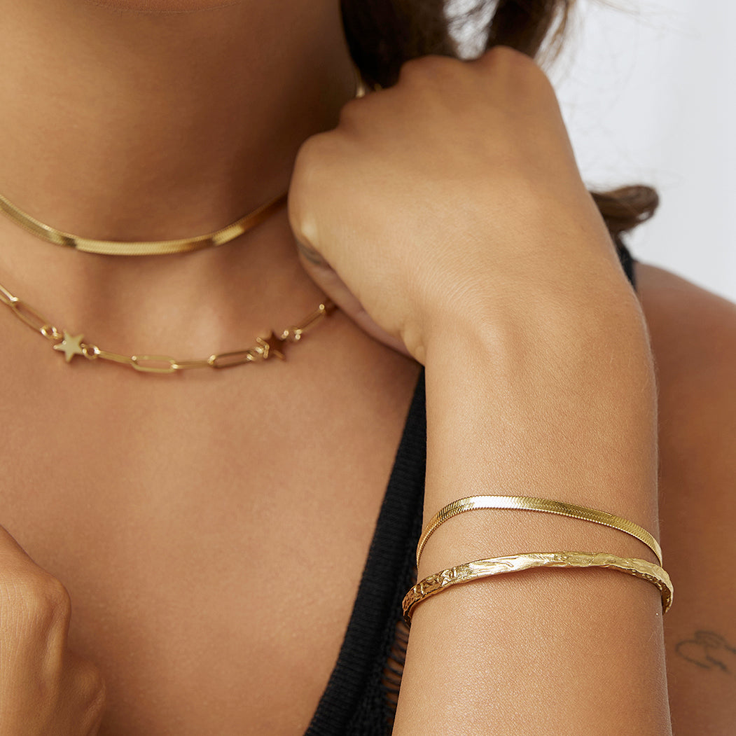 Sylvia Gold Snake Chain Bracelet