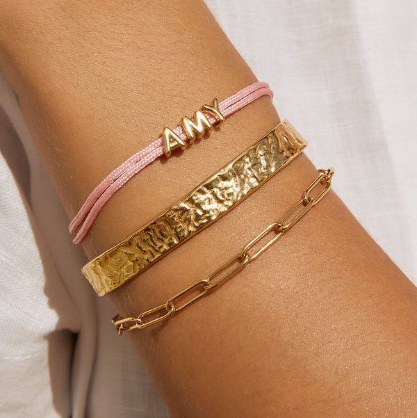 Alphabet String Bracelet - Rose