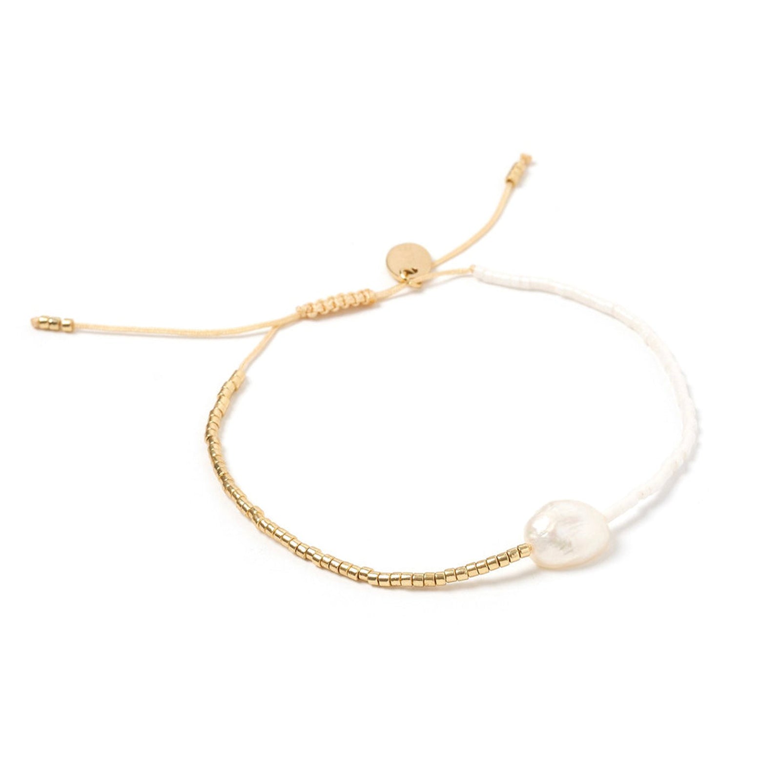 Matilda Pearl & Glass Beaded Bracelet - White
