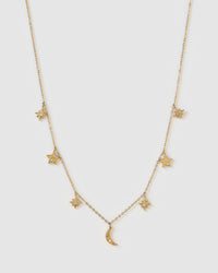 Moondust Gold Charm Necklace