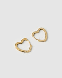 Sweetheart Gold Earrings - Large