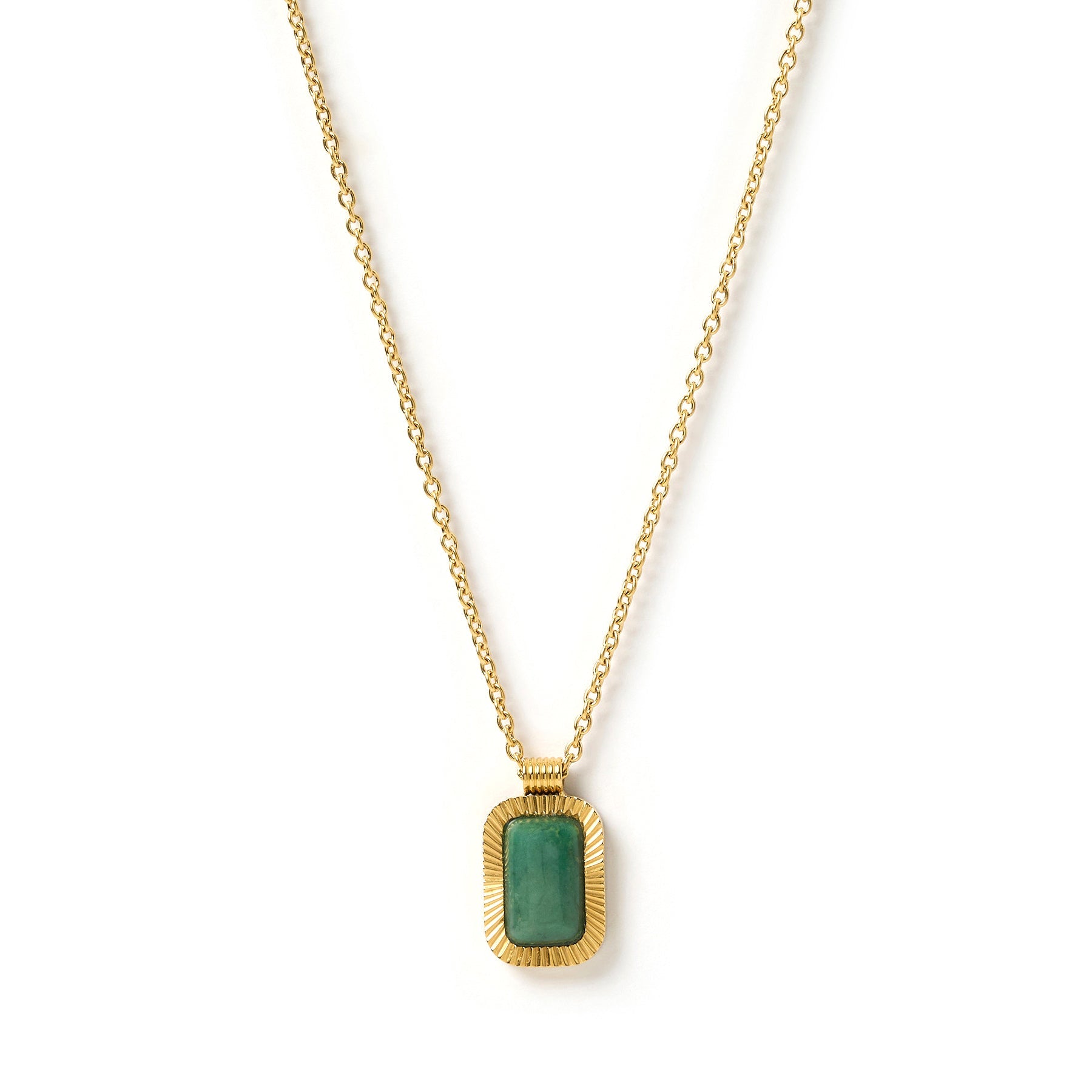 Teo Gold Necklace - Jade