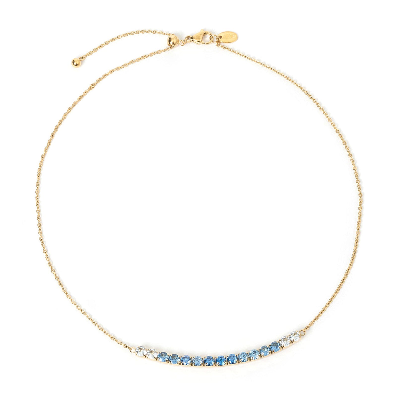 Zalia Gold Necklace - Sapphire