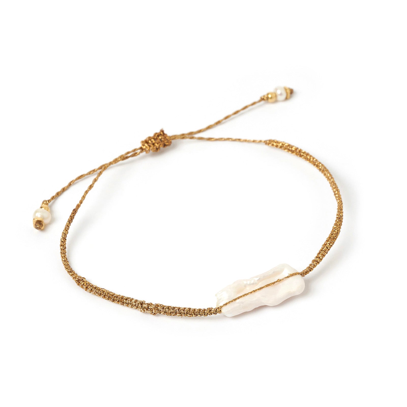 Tulum Pearl and Gold Bracelet