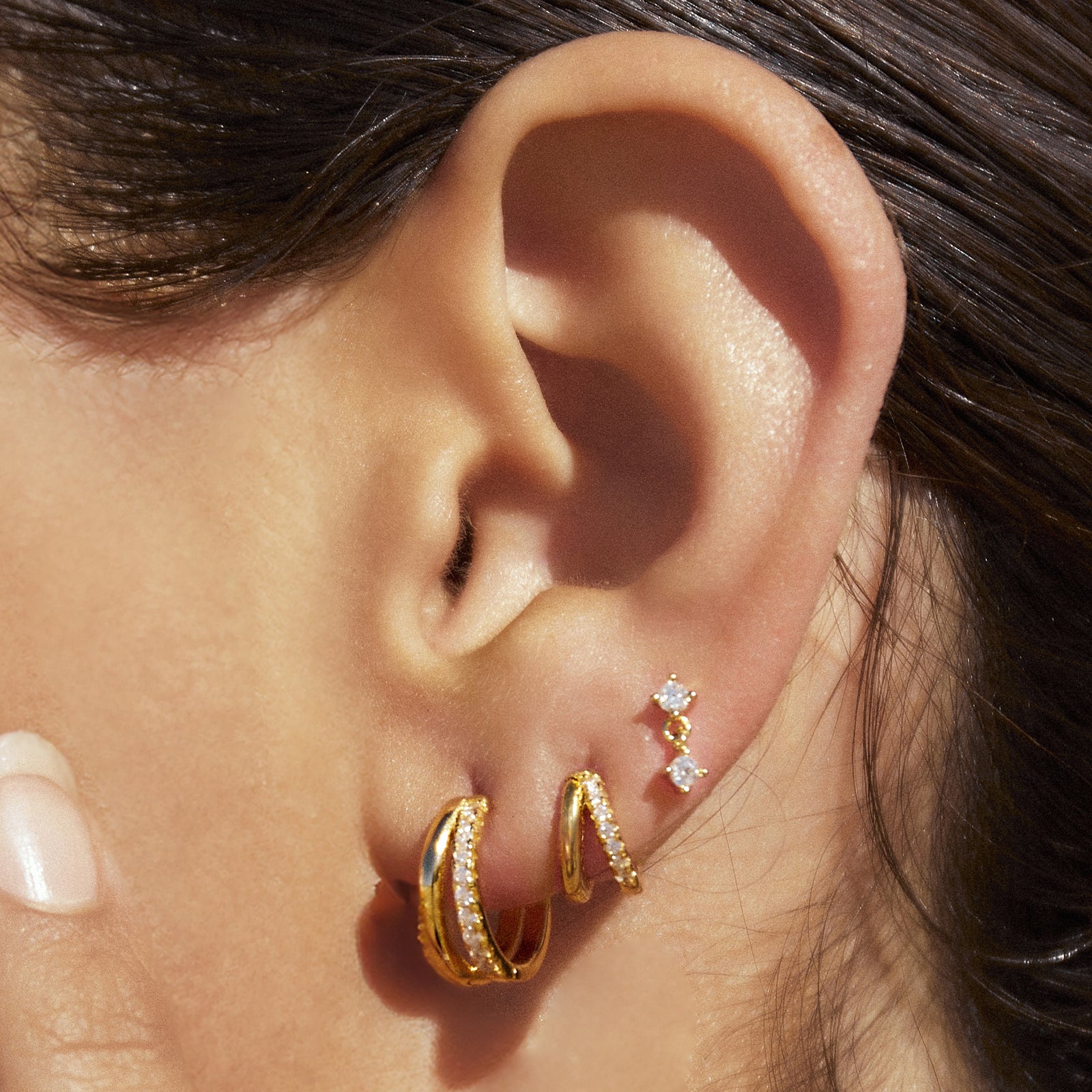 Winnie Gold Huggie Earrings