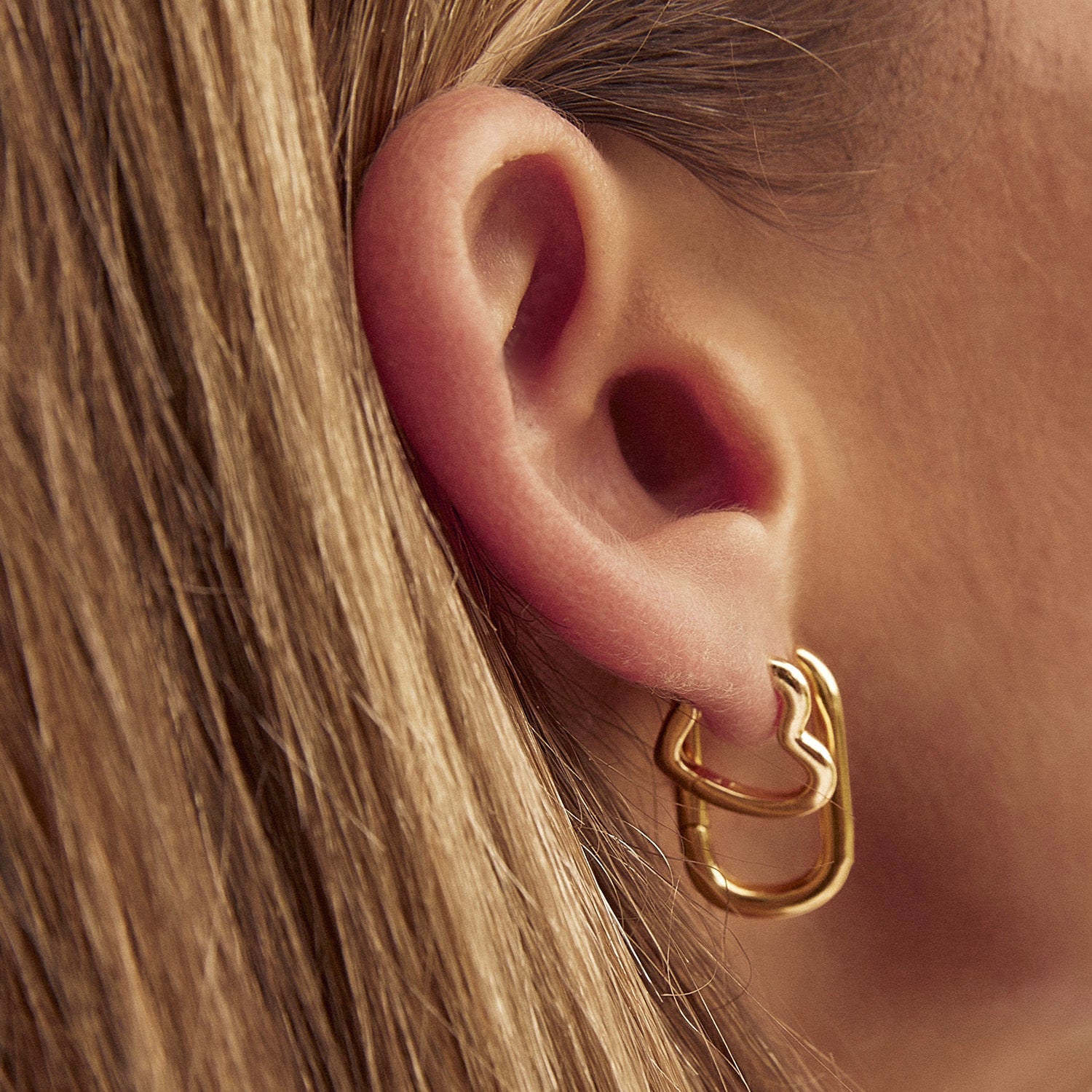 Sweetheart Gold Earrings