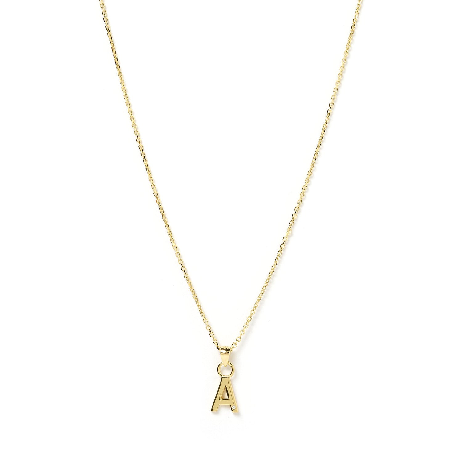 Initial Gold Charm Necklace
