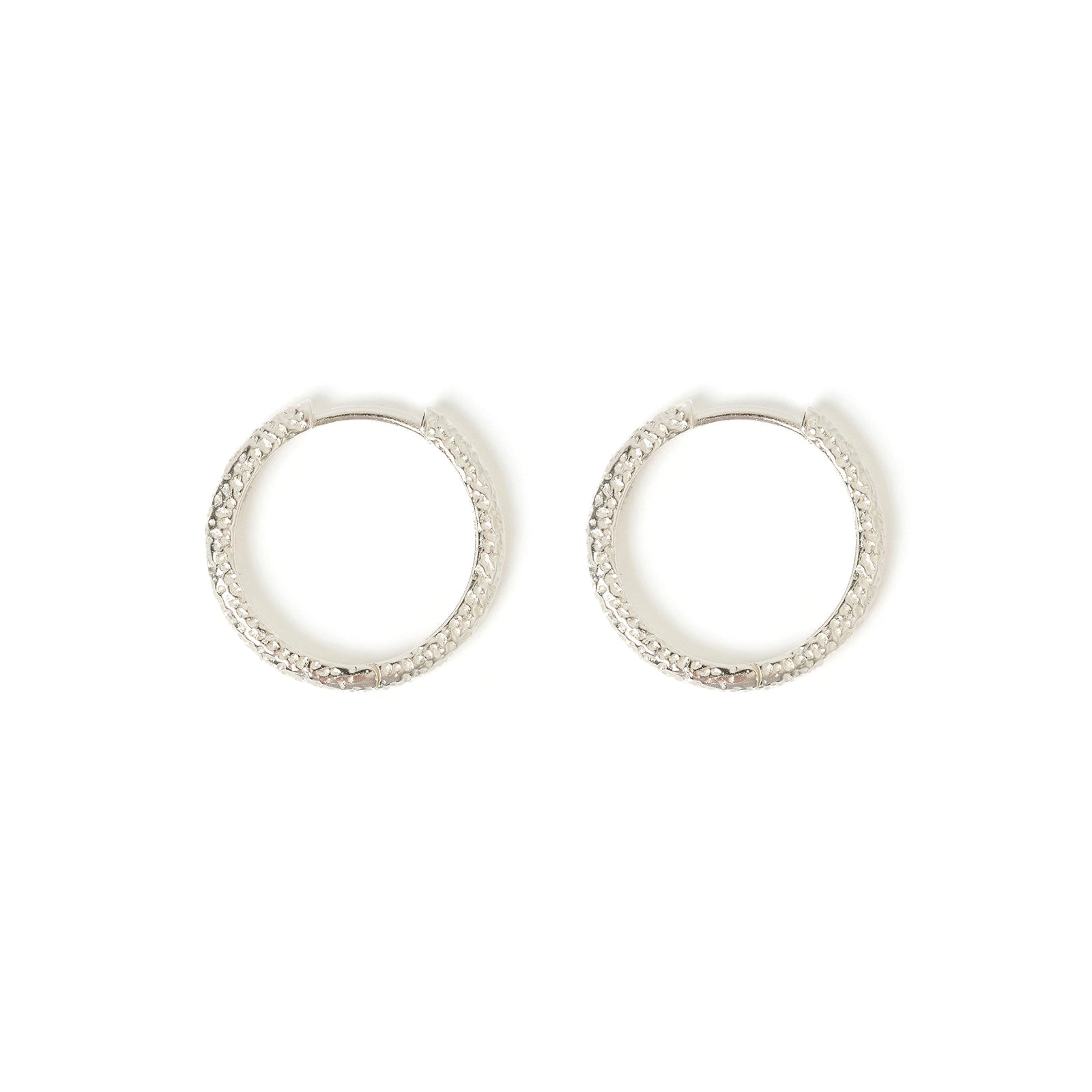 Arabella Gold Hoop Earrings - Silver