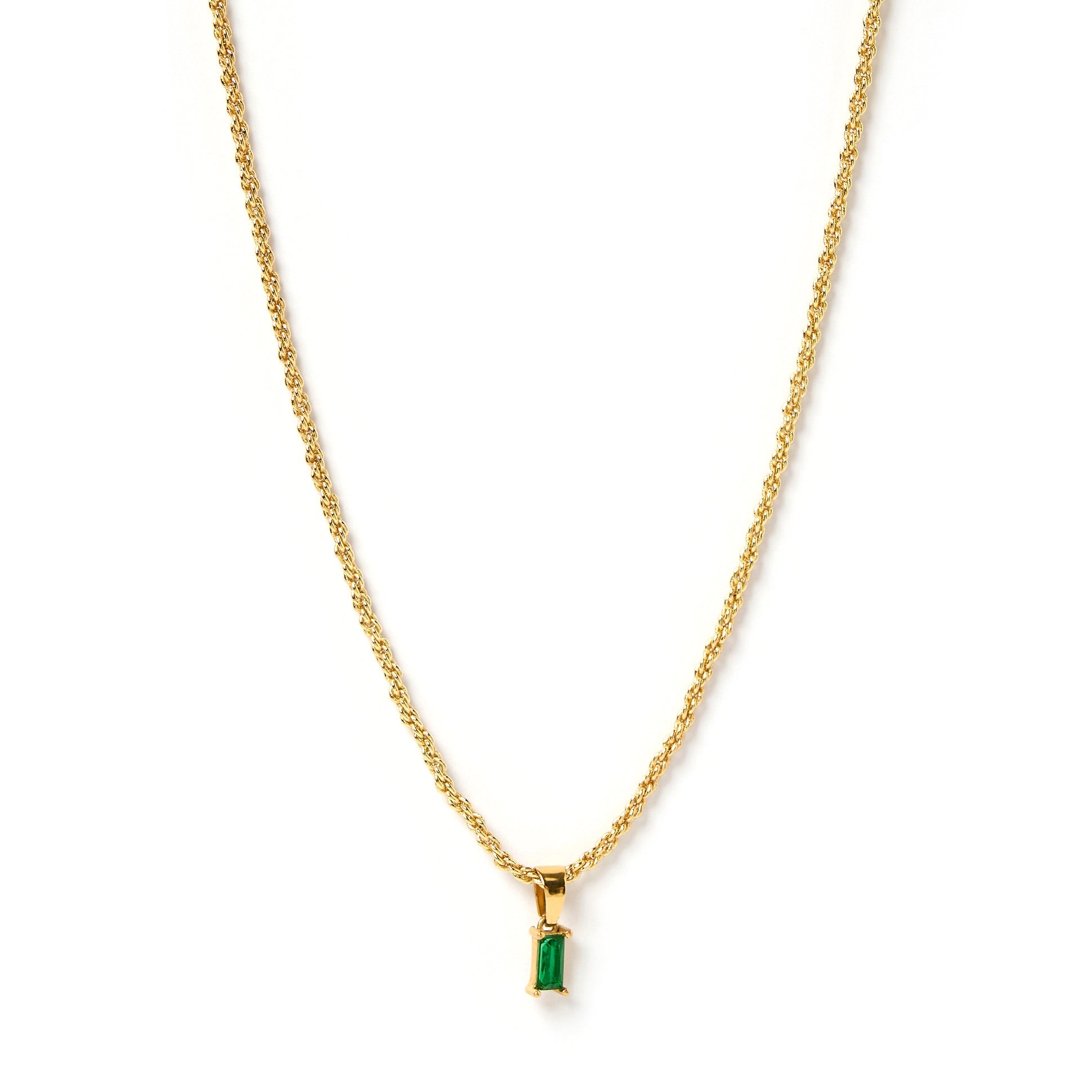 Gia Gold Necklace - Emerald