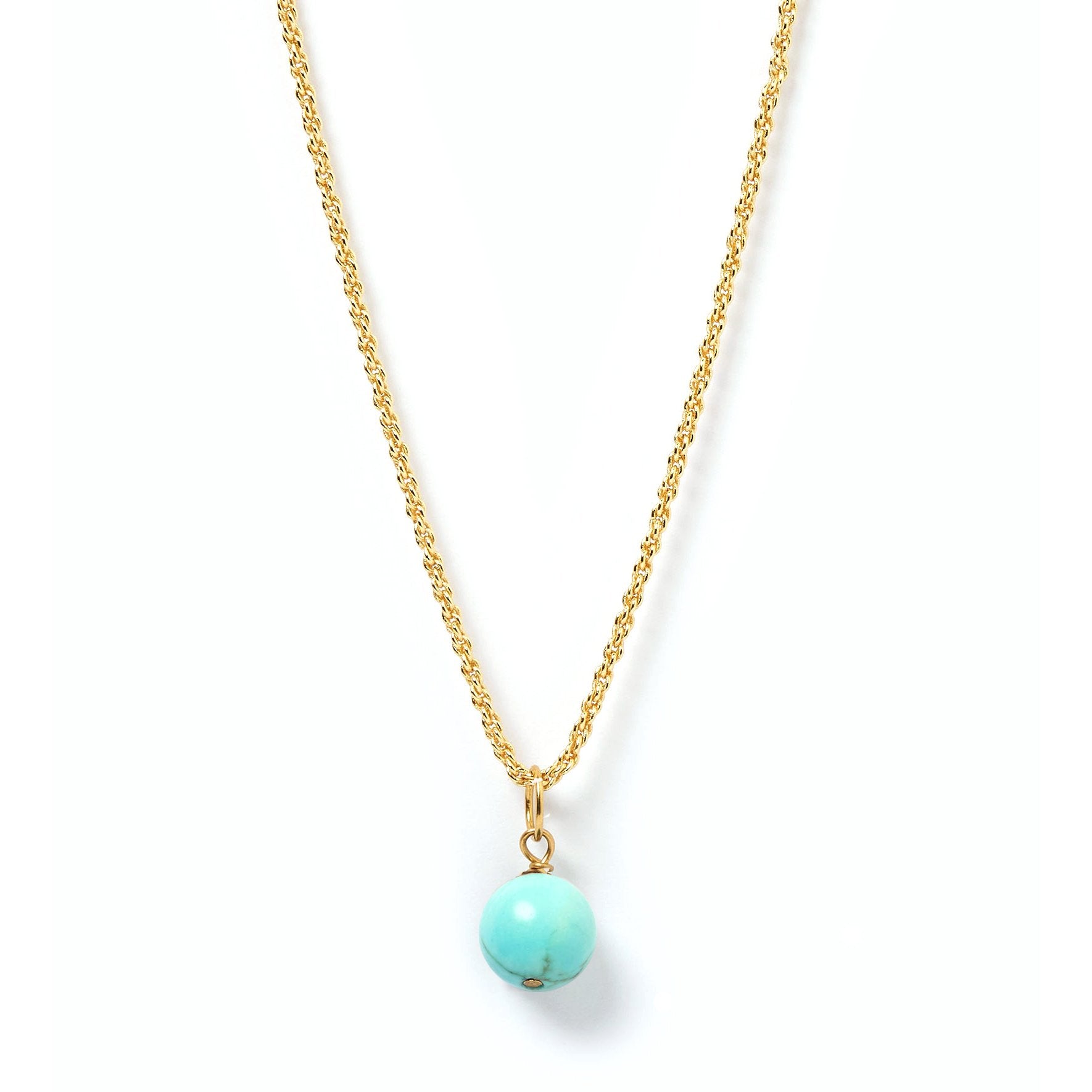 Kiki Crystal Pendant Necklace - Turquoise