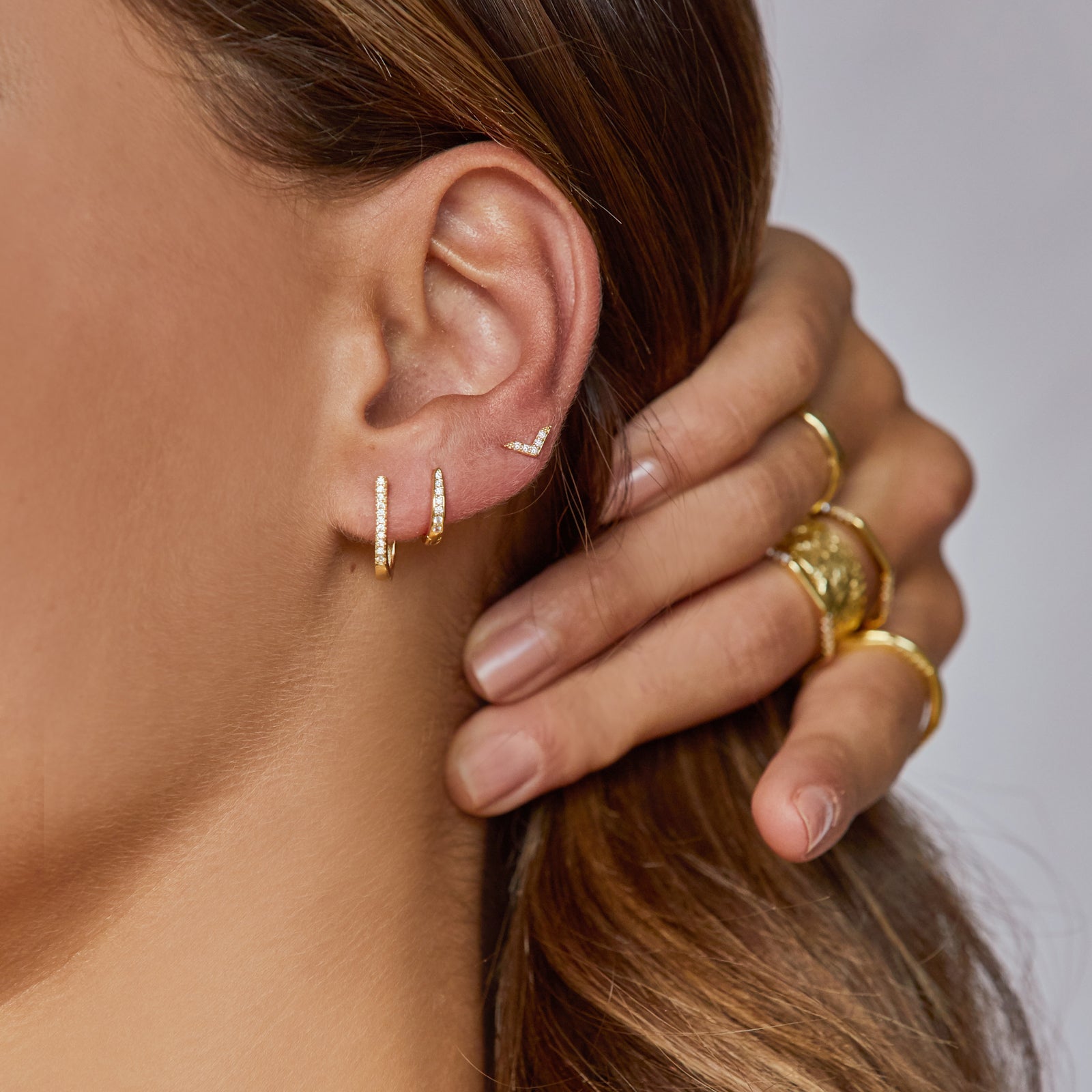 Eloise Gold and Zircon Earrings