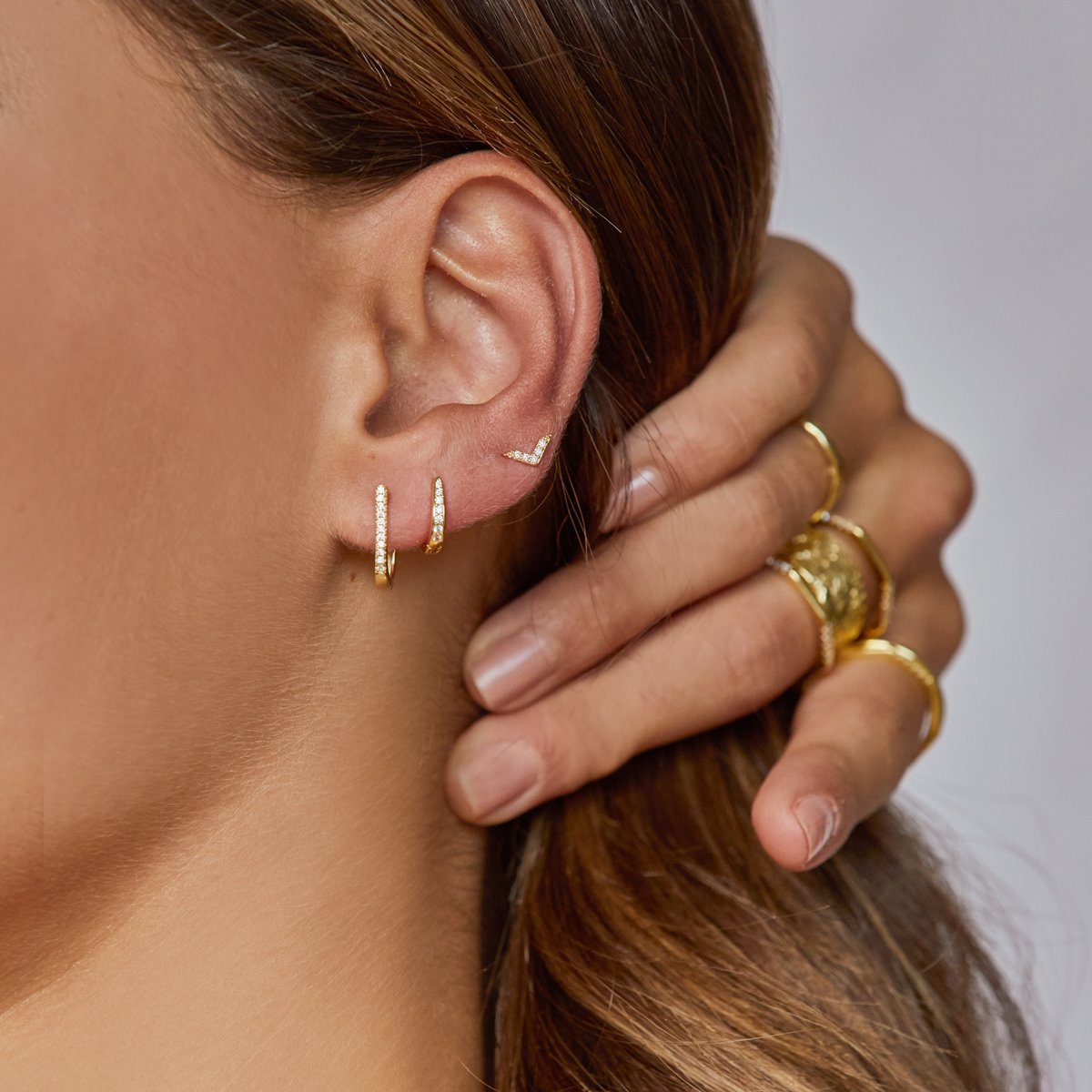 Cupid Earring Stack