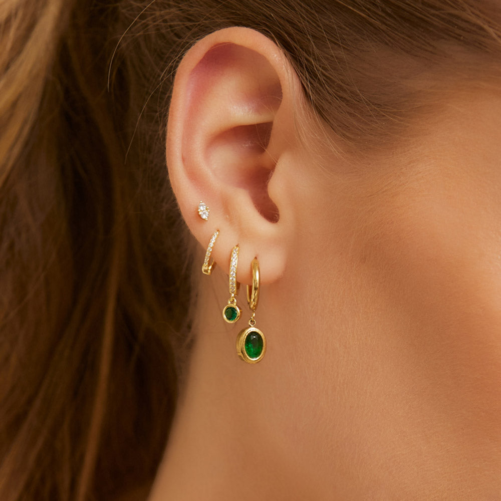 Electra Earring Stack - Emerald
