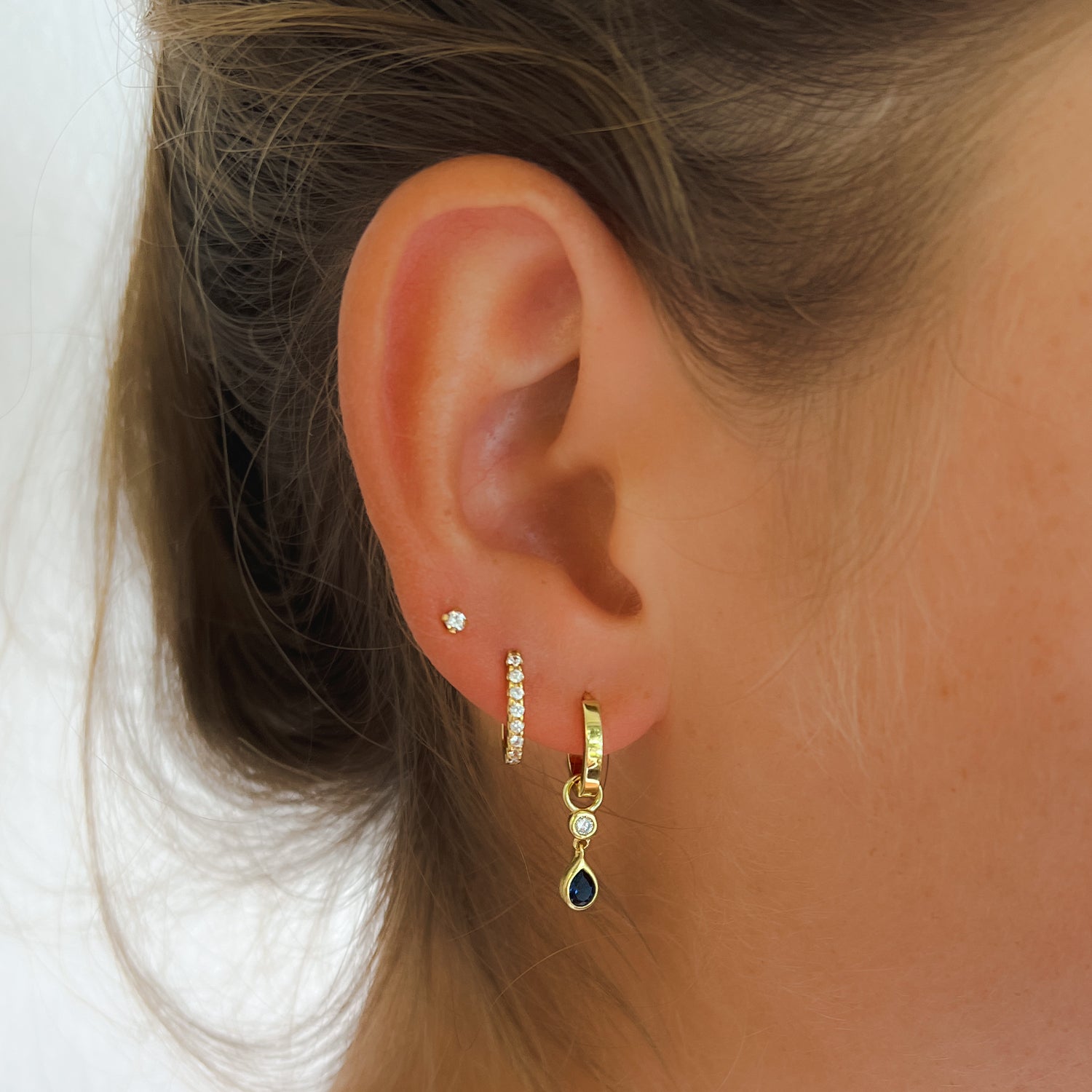 Ruby Earring Stack - Stone